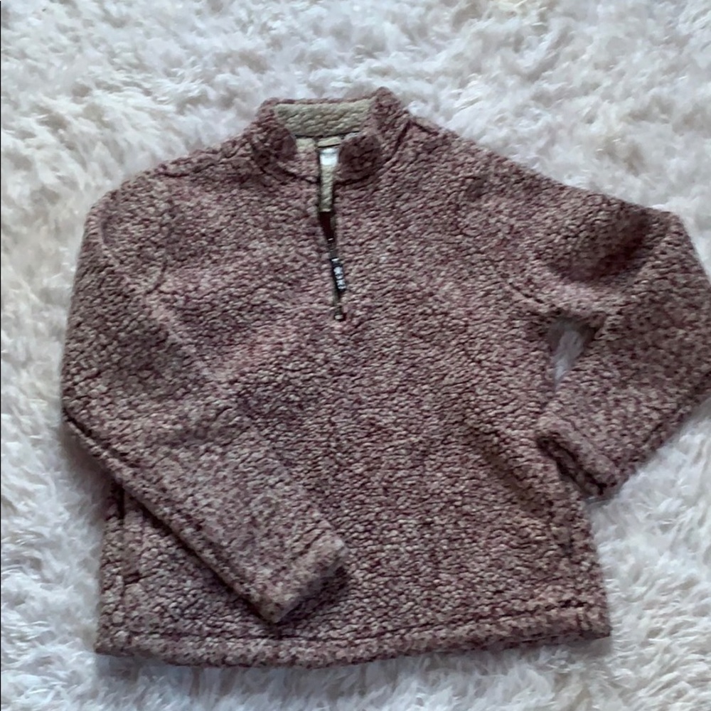 half-zip sherpa with pockets